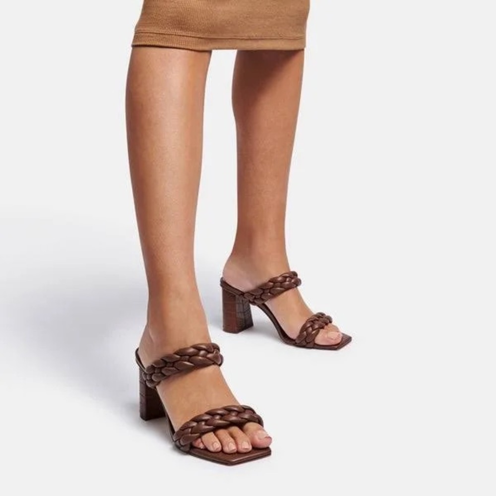 Dolce Vita Paily Brown Braided Sandals